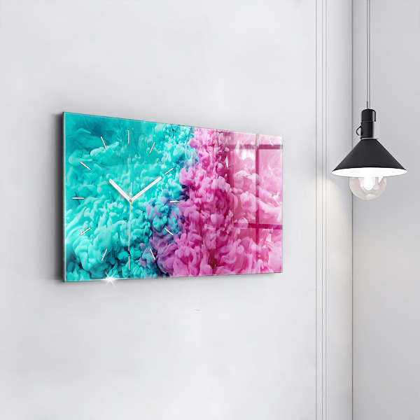 Horizontal wall clock Modern art - spots