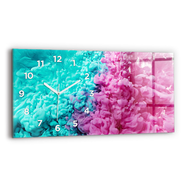 Horizontal wall clock Modern art - spots