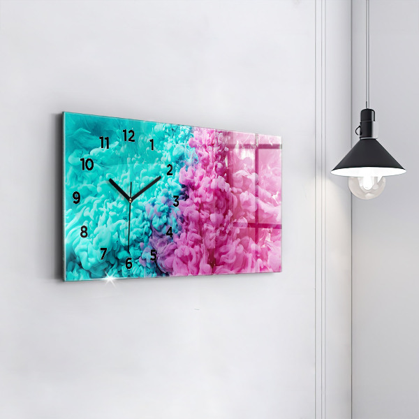 Horizontal wall clock Modern art - spots