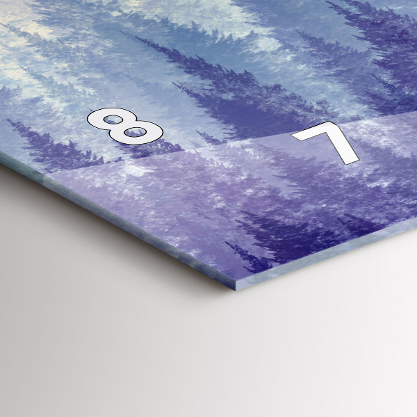 Horizontal wall clock Forest in the Fog