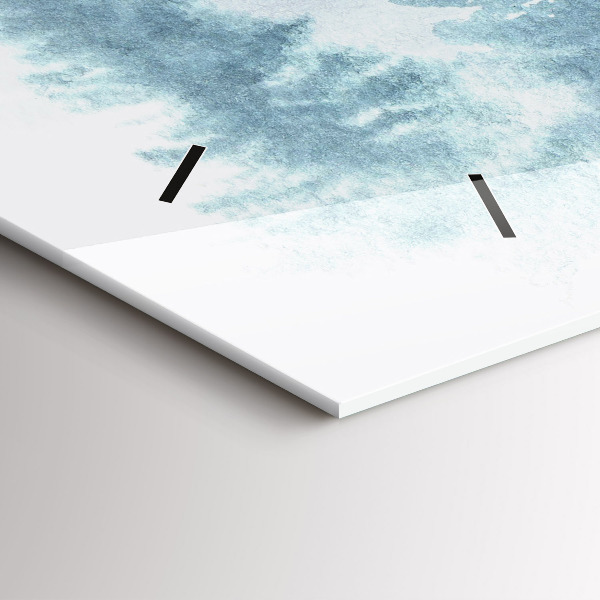 Horizontal wall clock Winter forest