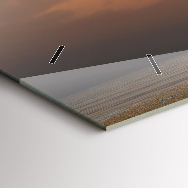 Horizontal wall clock Animals Sunset