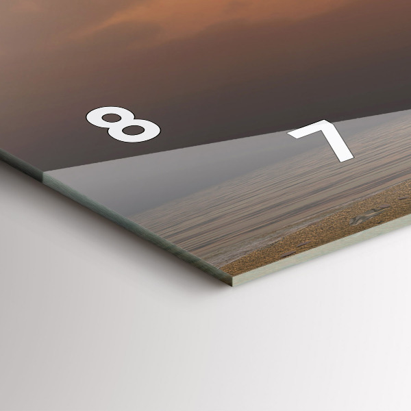 Horizontal wall clock Animals Sunset