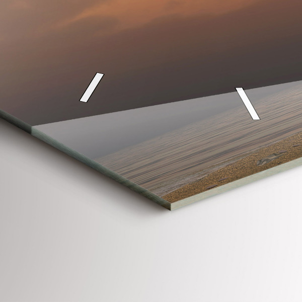 Horizontal wall clock Animals Sunset