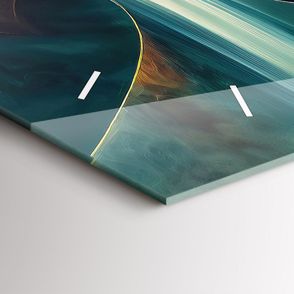 Horizontal wall clock Flowing waterfall background