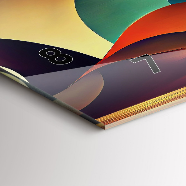 Horizontal wall clock Abstract lines background