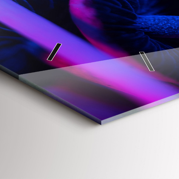 Horizontal wall clock Magic Mushrooms Colorful