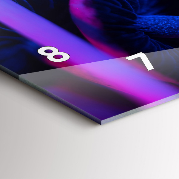 Horizontal wall clock Magic Mushrooms Colorful