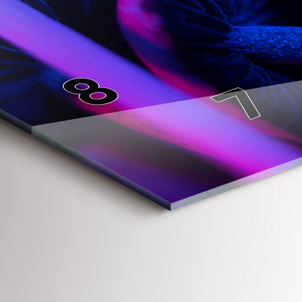 Horizontal wall clock Magic Mushrooms Colorful