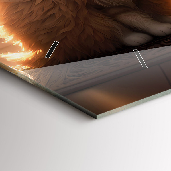 Horizontal wall clock Four Kittens in the Sun