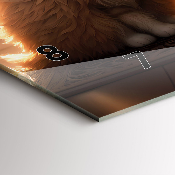 Horizontal wall clock Four Kittens in the Sun