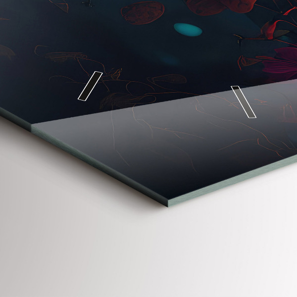 Horizontal wall clock Forest and magic mushrooms