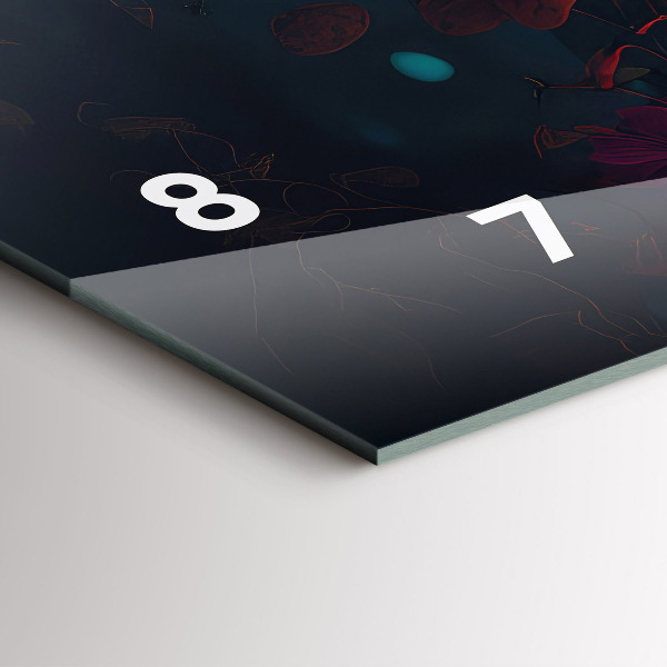 Horizontal wall clock Forest and magic mushrooms