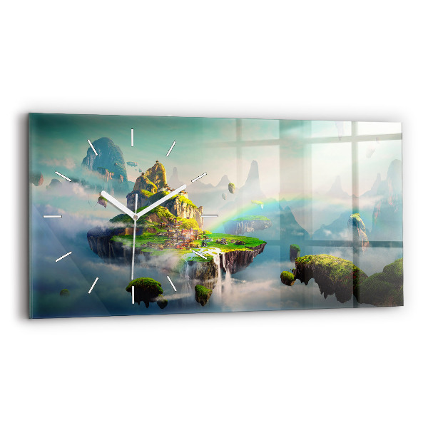 Horizontal wall clock Chinese style fantasy scenes