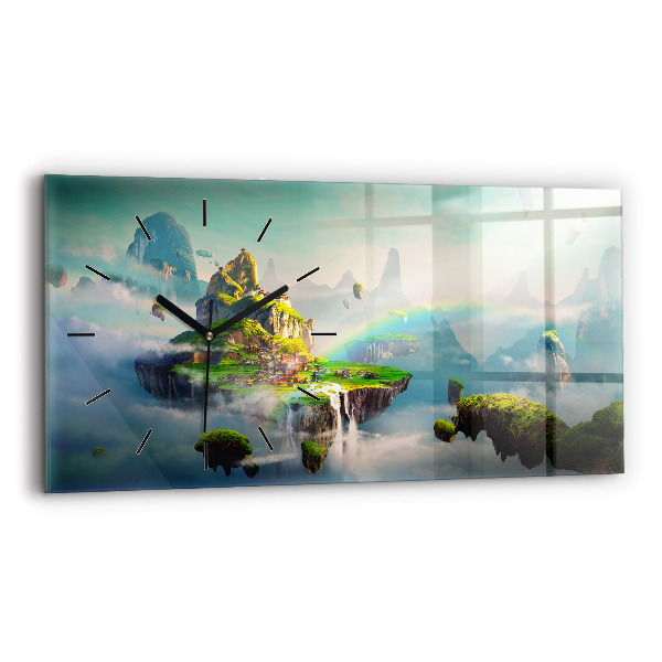 Horizontal wall clock Chinese style fantasy scenes