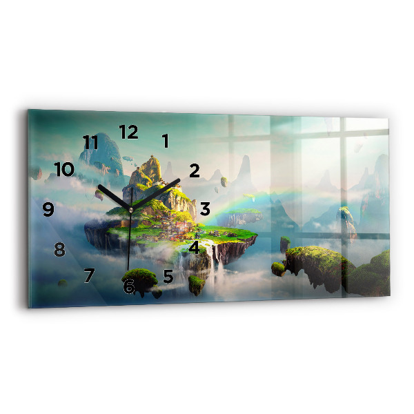 Horizontal wall clock Chinese style fantasy scenes