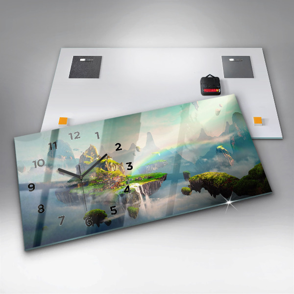 Horizontal wall clock Chinese style fantasy scenes