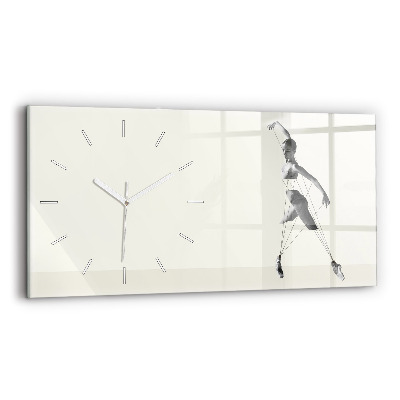 Horizontal wall clock Abstract woman dancer