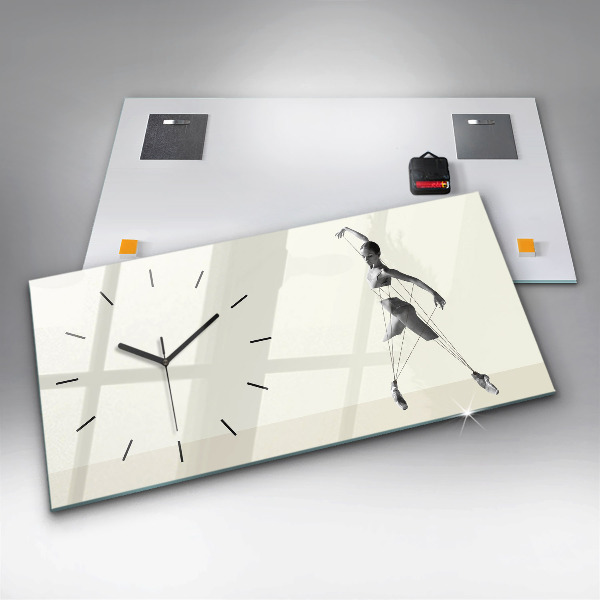 Horizontal wall clock Abstract woman dancer