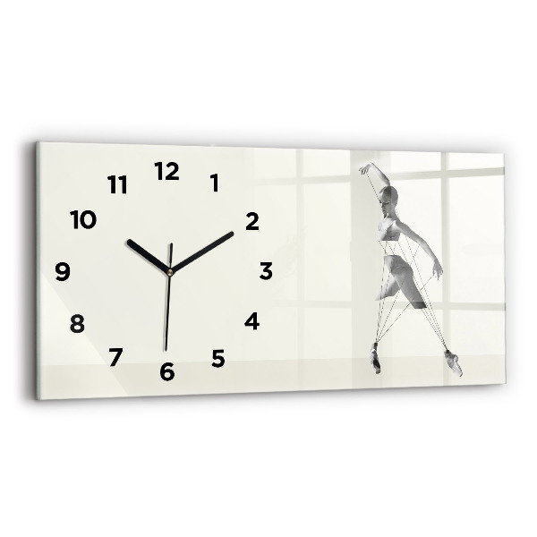 Horizontal wall clock Abstract woman dancer