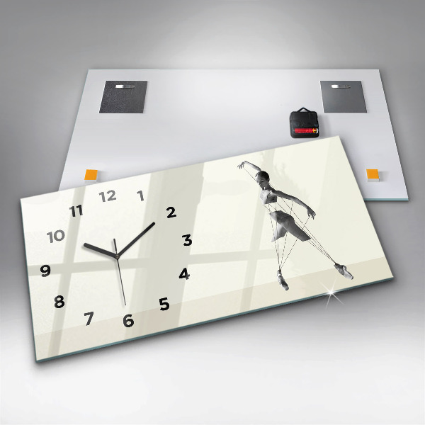 Horizontal wall clock Abstract woman dancer