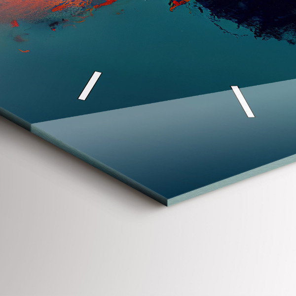 Horizontal wall clock Futuristic Virtual World