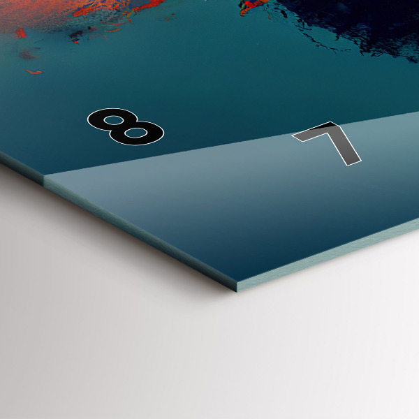 Horizontal wall clock Futuristic Virtual World