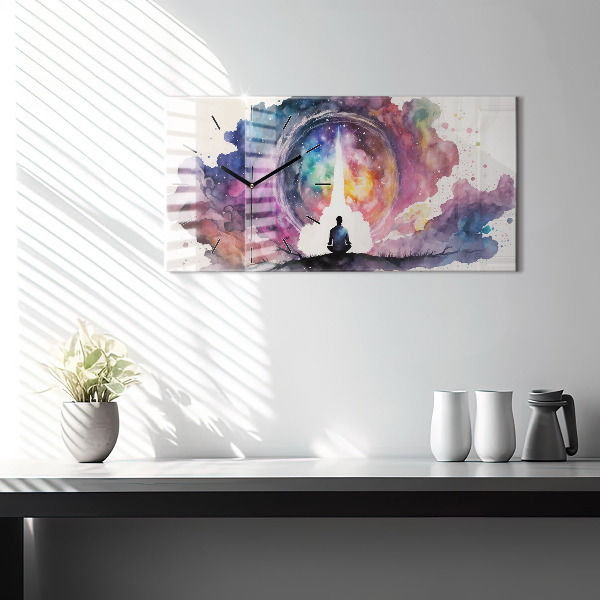Horizontal wall clock Meditation lifestyle