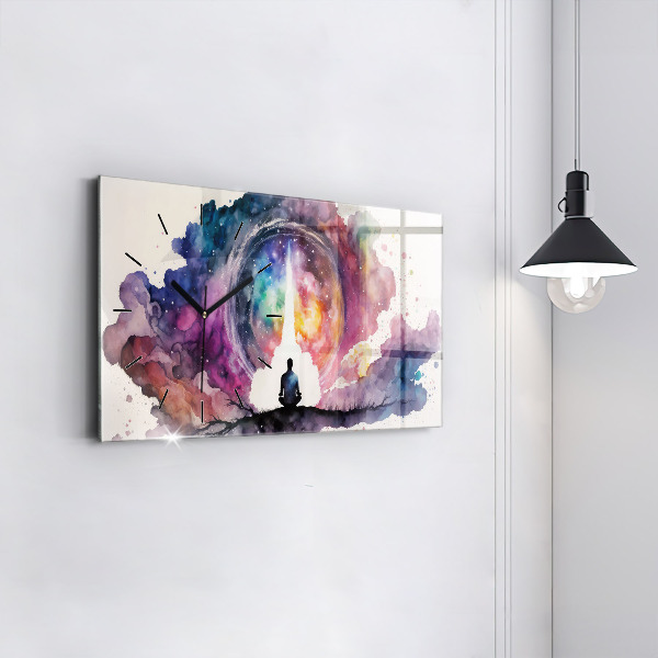 Horizontal wall clock Meditation lifestyle