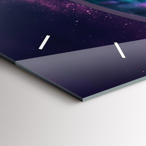 Horizontal wall clock Cosmonaut colorful clouds