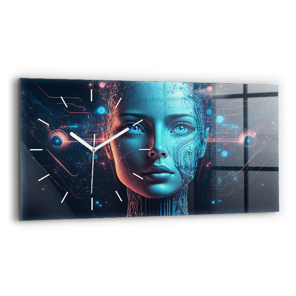 Horizontal wall clock Artificial intelligence