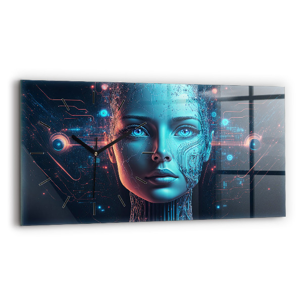 Horizontal wall clock Artificial intelligence