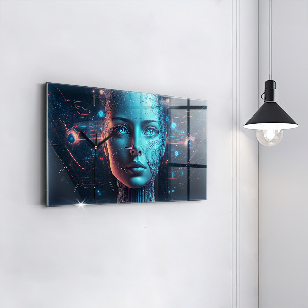 Horizontal wall clock Artificial intelligence