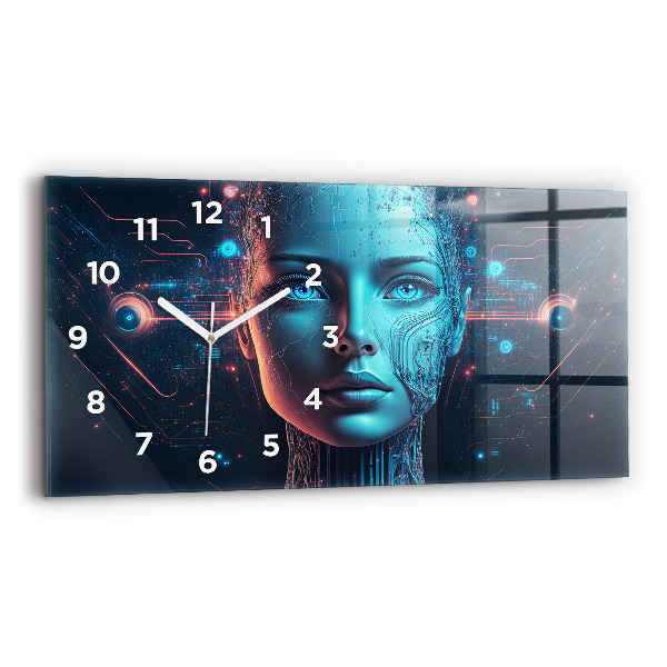 Horizontal wall clock Artificial intelligence