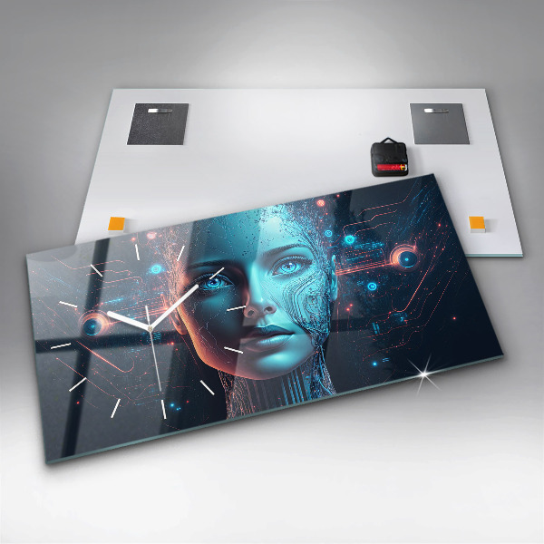 Horizontal wall clock Artificial intelligence