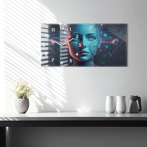 Horizontal wall clock Artificial intelligence