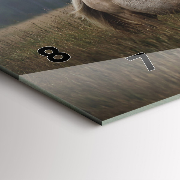 Horizontal wall clock Horses at a gallop