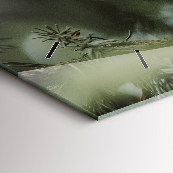 Horizontal wall clock Squirrel and wild nature