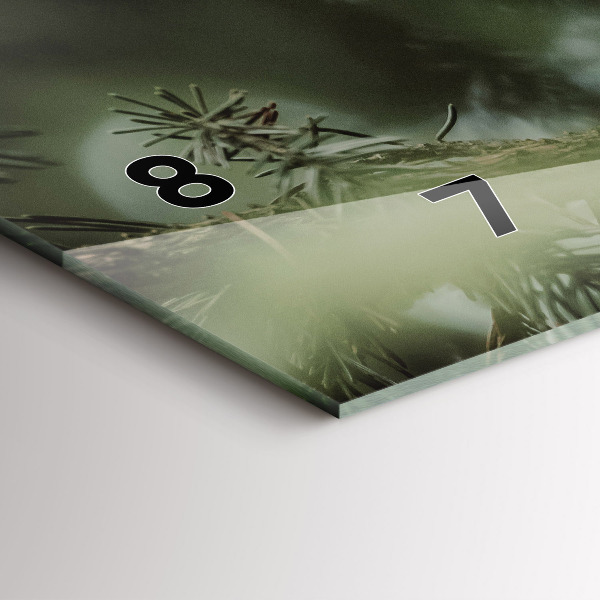 Horizontal wall clock Squirrel and wild nature