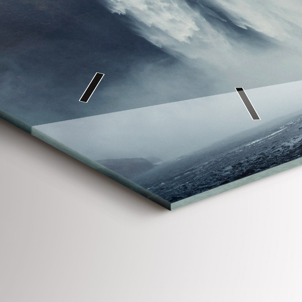 Horizontal wall clock Waterfall Iceland Landscape