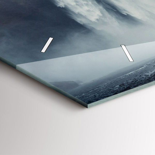 Horizontal wall clock Waterfall Iceland Landscape