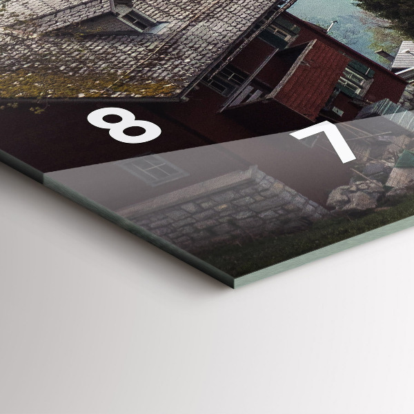 Horizontal wall clock Mountain view