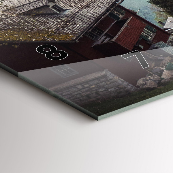 Horizontal wall clock Mountain view