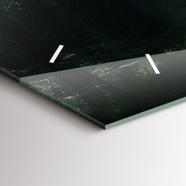 Horizontal wall clock Forest road and streaks of sunlight