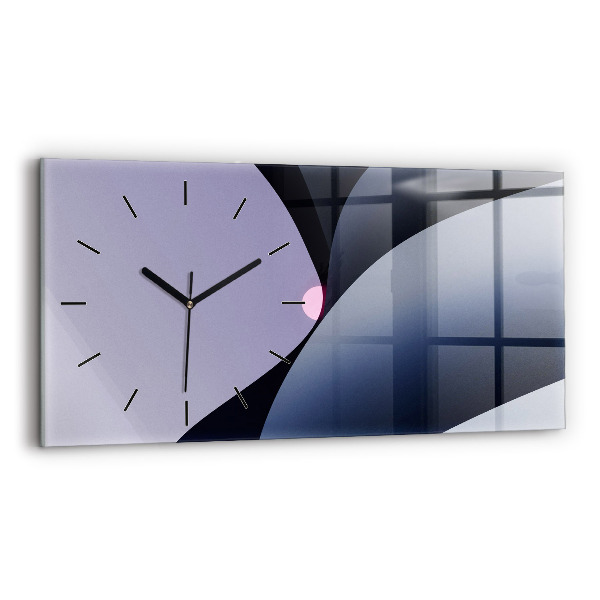 Horizontal wall clock Abstraction sun