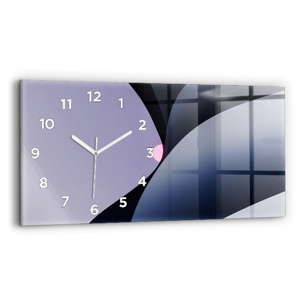 Horizontal wall clock Abstraction sun