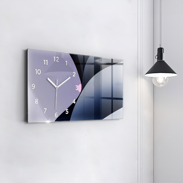 Horizontal wall clock Abstraction sun