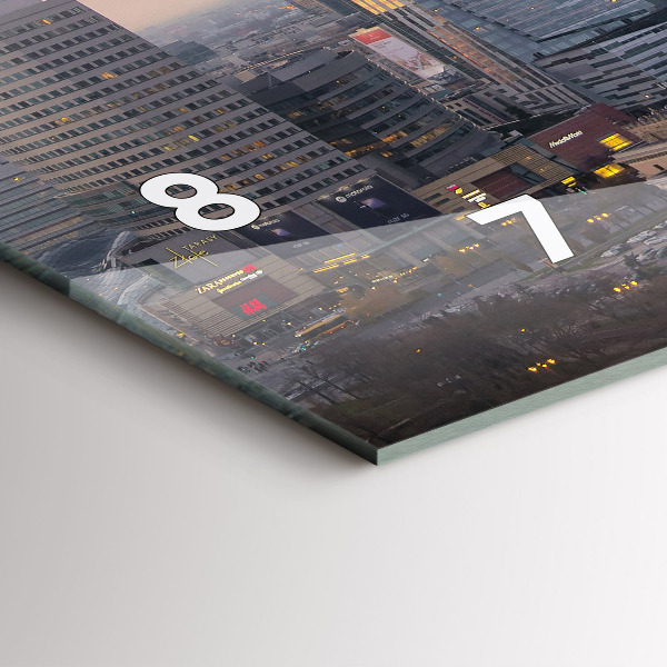 Horizontal wall clock Panorama of Warsaw