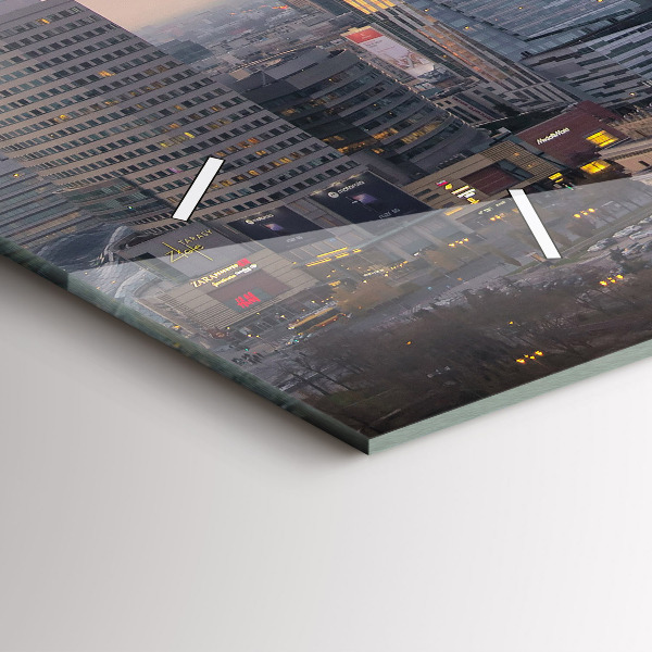 Horizontal wall clock Panorama of Warsaw