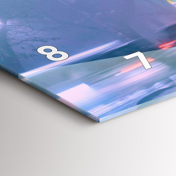 Horizontal wall clock Warsaw in the fog